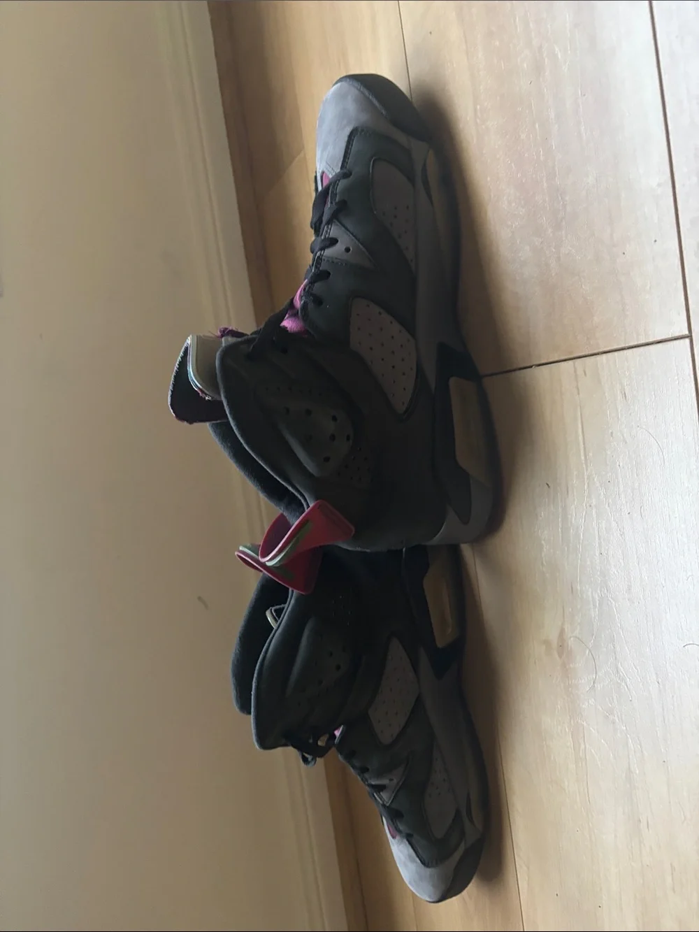 Jordan Men's High-Top Sneakers in Gray and Maroon
